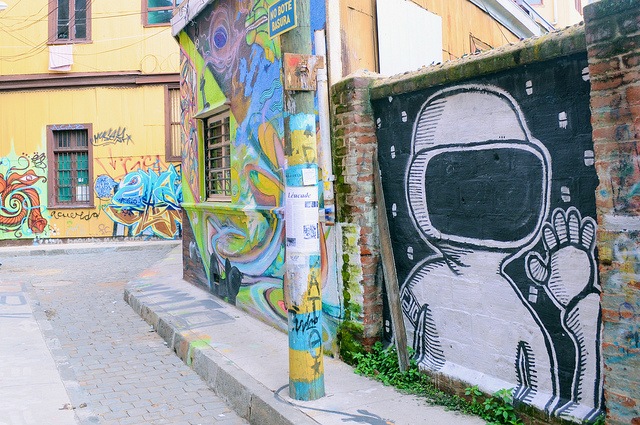 The colourful street art is one of the major attractions that you'll want to see when visiting Valparaiso