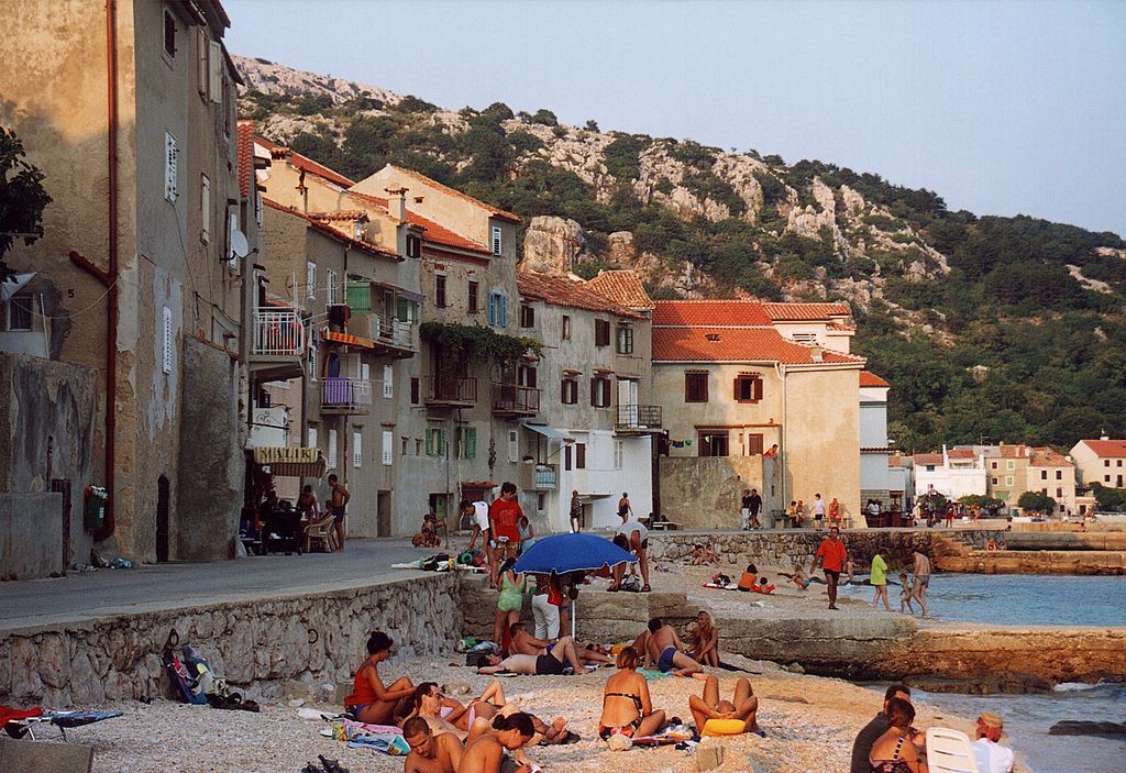 Lounging on the coast of Croatia is one of the more relaxing experiences in the Mediterranean ... photo by unknown CC user on wikimedia (source URL: http://commons.wikimedia.org/wiki/File:Croatia_Baska_coast.jpg)